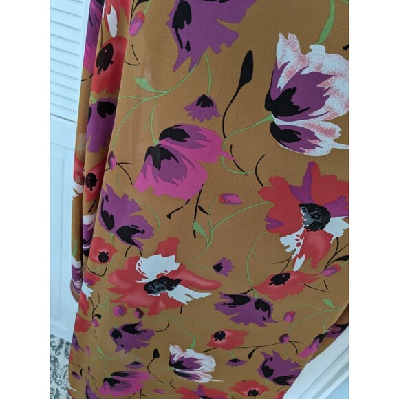 Maggie Barnes Floral Tunic in Mustard/Pink, Size 22 - Picture 9 of 13